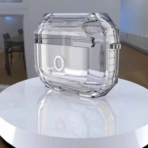 Чехол для AirPods 3 Shockproof Transparent White